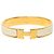 Hermès Pulsera de esmalte Hermes Click H GM Blanco Dorado