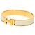 Hermès Pulsera de esmalte Hermes Click H GM Blanco Dorado - vista 2