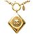 Collana con ciondolo Chanel Coco Mark Rhombus Rogue con catena D'oro