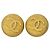 Chanel Coco Mark Vintage Runde Clip-Ohrringe Golden