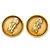Chanel Coco Mark Vintage Runde Clip-Ohrringe Golden - Ansicht 2