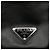 Bolsa Pouch com cordão e placa de logo Triangle Prada Preto - vista 5