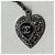 Pendente Cuore CC Chanel in resina impreziosita da metallo e cristalli 60 cm Argento - vista 3