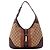Borsa Hobo Gucci Jackie GG Canvas Medium Marrone Beige