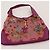 Borsa hobo Gucci con stampa floreale Rosa D'oro Porpora - vista 6