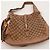 Bamboo Borsa Hobo Gucci in tela monogram con nappina in bambù Marrone - vista 6