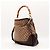 Borsa Tote Gucci Bamboo Shopper Marrone Monogramma - vista 2