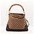 Borsa Tote Gucci Bamboo Shopper Marrone Monogramma - vista 3