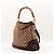 Borsa Tote Gucci Bamboo Shopper Marrone Monogramma - vista 4