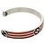 Bracciale rigido Gucci x Adidas Silver Nero Argento Arancione - vista 3