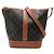 Céline Celine Triomphe Small Bucket Crossbody Shoulder Bag Marrone Nero