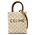 Céline Sac à main Celine Triomphe Mini Vertical Cabas Marron Blanc