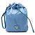 Pouch a mano Prada in Tessuto con placca logo triangolare Blu