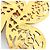 Spilla Chanel 95A Coco Mark Gold Flower D'oro - vista 4
