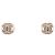 Orecchini Chanel I22S Coco Mark Stud Earrings Bianco D'oro