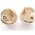 Orecchini Chanel I22S Coco Mark Stud Earrings Bianco D'oro - vista 5