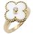 Van Cleef & Arpels Vintage Alhambra Ring aus Perlmutt Weiß Golden