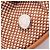Hermès Scrunchie Hermes Claudia Plan Air in pelle Marrone Bianco - vista 5