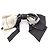 Hermès Hermes EX-LIBRIS Haaraccessoire Schleifen-Spange Schwarz Beige