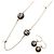 Conjunto de Colar e Brincos Chanel 10C Coco Mark Preto Dourado