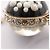 Conjunto de Colar e Brincos Chanel 10C Coco Mark Preto Dourado - vista 12