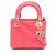 Borsa 2-Way Lady Dior Mini Cannage Christian Dior Rosa