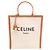 Céline Sac Cabas Vertical Large Celine Marron Blanc