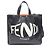 Borsa Tote 2-Way Fendi Nera e Bianca Nero Bianco