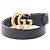 Cinturón Gucci GG Marmont de cuero negro para mujer