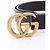 Cinturón Gucci GG Marmont de cuero negro para mujer - vista 2