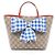 Borsa Tote Gucci per bambini GG Supreme con nastro Blu Multicolore Beige