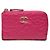 Portafoglio con zip a L Chanel Coco Mark Camellia No. 5 Rosa