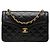 Chanel Coco Mark Matelassé Schultertasche mit Kette Schwarz