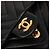 Sac à épaule Chanel Chevron V-Stitch Coco Mark Double Flap avec chaîne Noir - vue 4