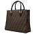 Borsa Tote Fendi Zucca Marrone e Nera in Pelle e Tela Nero - vista 2