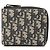 Cartera bi-fold Christian Dior Beige Azul marino