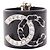 Chanel Coco Mark B18K Armreif Accessory Schwarz Silber
