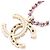 Collana Chanel Coco Mark B20B Multicolore D'oro Porpora - vista 2