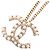 Chanel Coco Mark D20K Halskette Weiß Golden