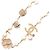 Collana a catena Chanel Coco Mark Camellia B13C Bianco D'oro Crudo