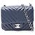 Borsa a tracolla Mini Chanel Chevron V-Stitch Blu navy