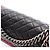Borsa a tracolla Chanel Boy in pelle di agnello nera e rossa Nero Rosso - vista 12