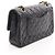 Borsa a tracolla Chanel Matelassé Double Flap Nero - vista 2