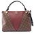 Sac à main Louis Vuitton V Tote MM Monogram Marron Noir Bordeaux