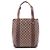 Borsa Cabas Bobour Damier Ebene Louis Vuitton Marrone