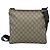 Borsa Messenger piatta Gucci con zip frontale in GG coated canvas Medium Beige - vista 2