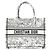 Borsa a mano Christian Dior Paris Allover Book Tote Medium Nero Bianco
