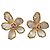 Céline Celine Flower Kristall-Ohrringe Golden