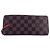 Louis Vuitton Cartera Zippy Clemence Damier Ebene Monedero Rojo Castaño