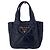 Prada Bolsa de mão Spectrum em couro acolchoado preto Pequena bolsa tote